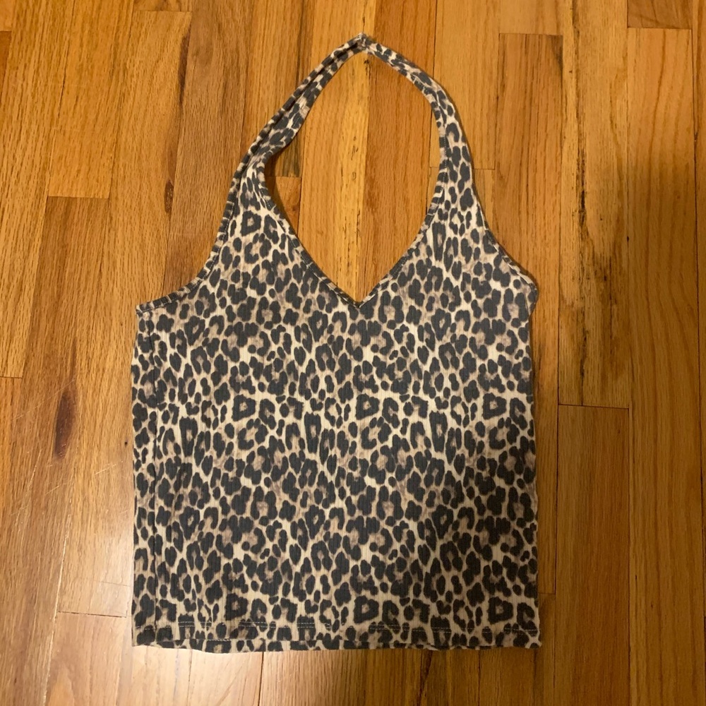 Cheetah print halter top
